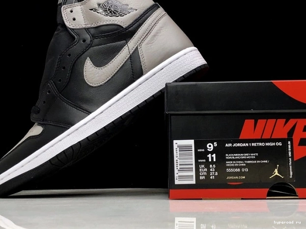 555088-013 Grey OG Black Air Retro Shadow High Jordan 1 0605